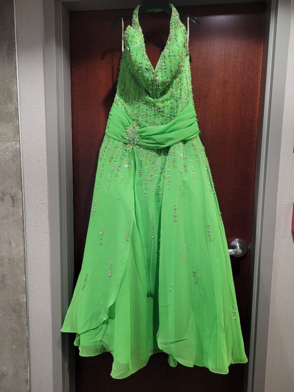 Precious Formals 20240 Size 14 Green Prom Dress